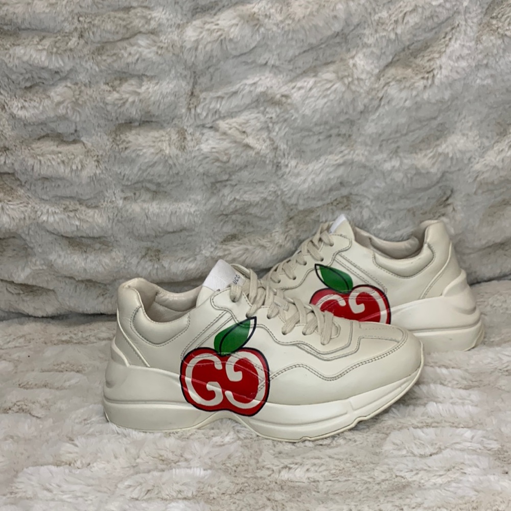 Gucci sneakers women leather color ivory size 36.5